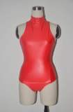 Womens Faux Leather Restraint Hands Sexy Bodysuit XX6650