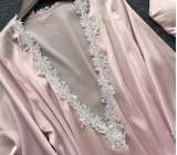 5pcs silk robe women sexy bride dressing gown bridesmaid robe bath Bridesmaid Satin Lace RobesM6059