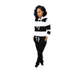 Autumn Winter Thick and fluffy Hoodied Women's set Tracksuit m6005