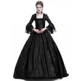Large trumpet sleeves medieval dress court retro skirtM9973