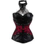 S-6XL Sexy Steampunk Halter Steel Boned Corsets M1407