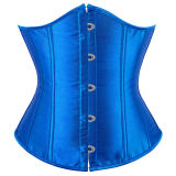 Sexy women solid satin underbust corsets plus size black white M1743