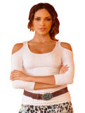 New Women U neck Sexy Ladies Short Sleeve strapless T-shirt Basic Stretch T-shirts M88050