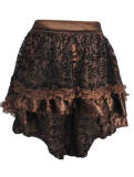 Summer Fashion Lace Pleated Solid Color Women Skirt Plus-Size M31673