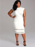 2015 fashion 3 colors midi plus size dress M30110