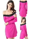 Sexy Off Shoulder Milk Wire Babydoll Dress M30236