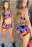 Quiet Sunset Print Bathing Suit M5415