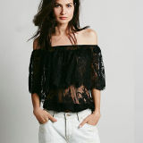 Sexy Lace Off-Shoulder Tops M30063