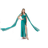 Halloween Cosplay Goddess Of Liberty Ancient Greek Mythological Figure High Slit Goddess Dress YM8763