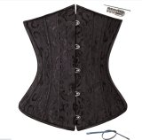 24 Steel Bone Sexy Black Jacquard Underbust M1286