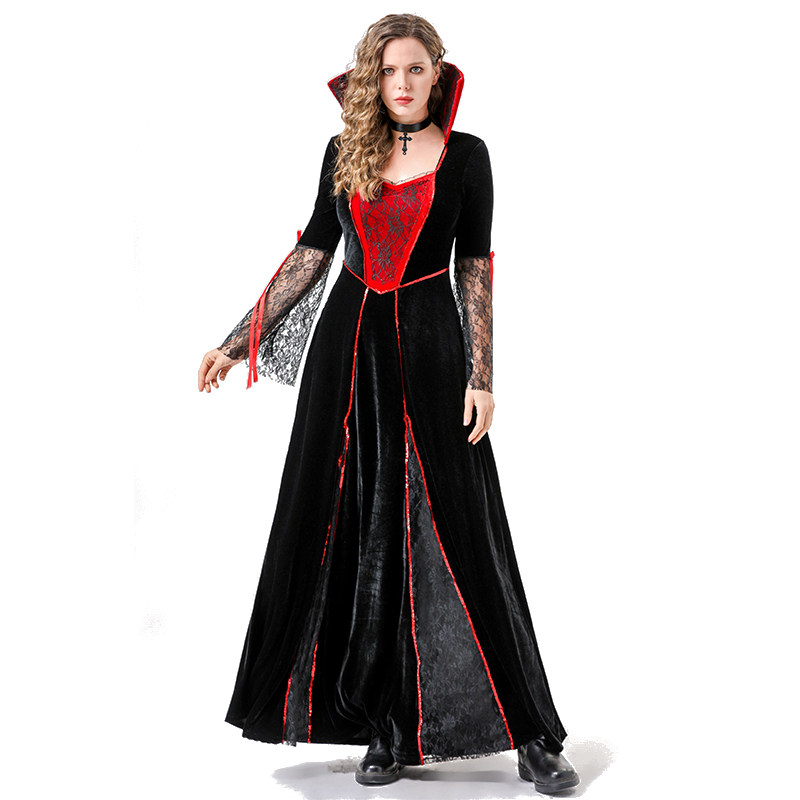Halloween New Adult Costume Female Dress Horror Vampire Role Play Stage Costume Cosplay YM8765