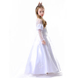 Halloween Role Play White Princess Queen Costume Snow Queen Animation Stage Cosplay YM8757