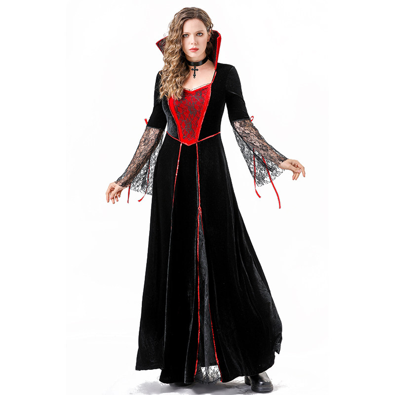 Halloween New Adult Costume Female Dress Horror Vampire Role Play Stage Costume Cosplay YM8765