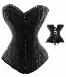 White Steel Bone Corset With Thongs  M1789