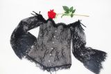 Sexy Long Floral Sleeves Off Shoulder Lace Gothic Victorian Corset M1418B