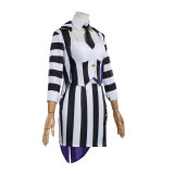 New Underworld Suit Costume Cosplay Black And White Striped Mage Dress Horror Halloween A178