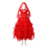 Underworld Dress Mage Cosplay Costume Red Wedding Suit Ghost Bride Horror Costume HW3069
