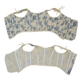 Lace-up Corset Vintage Large Orchid Print Bustier Crop Folded Waistcoat Blouse Corset SML21008