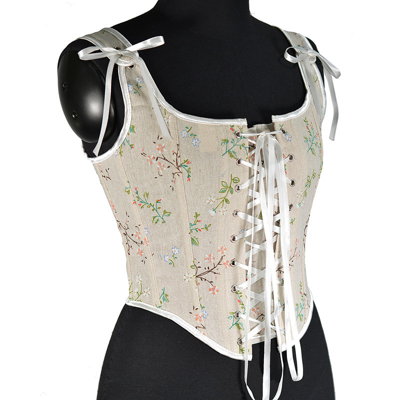 Sexy Women Corset Top French Bustier Small Floral Strap Fishbone Short Vest Bustier Crop SML21639
