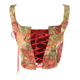 Double Vest Chest Top Butterfly Shoulder Strap Knot Ink Chrysanthemum Fishbone Corset SML1102