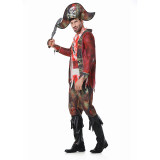 Pirate Game Uniform Costume Masquerade Captain Zombie Men Pirate Cosplay XY82337