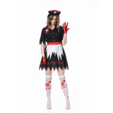 Halloween Horror Campus Costume Women Zombie Bloody Nurse Cosplay Costume Party Dress Up XY82333