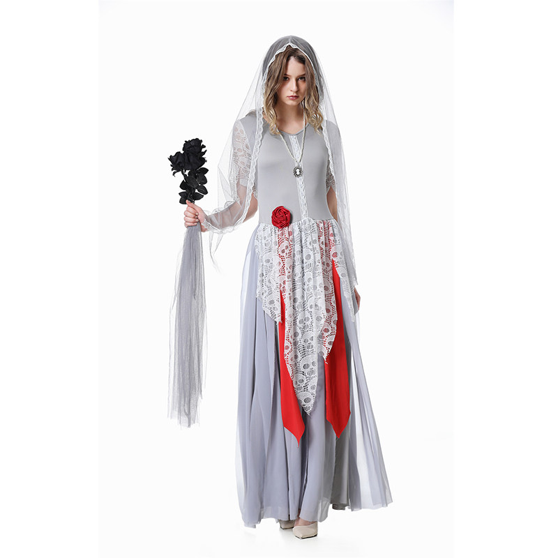 Halloween Cosplay Adult Ghost Bride Dress Costume Play Show Costume XY82338