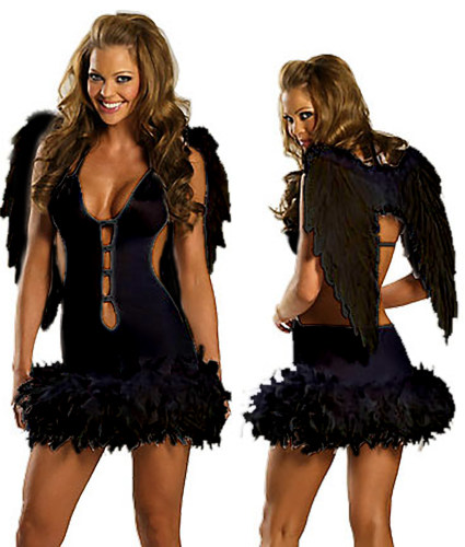 sexy angels costume with low cut gowns design suitable for cosplay M4128