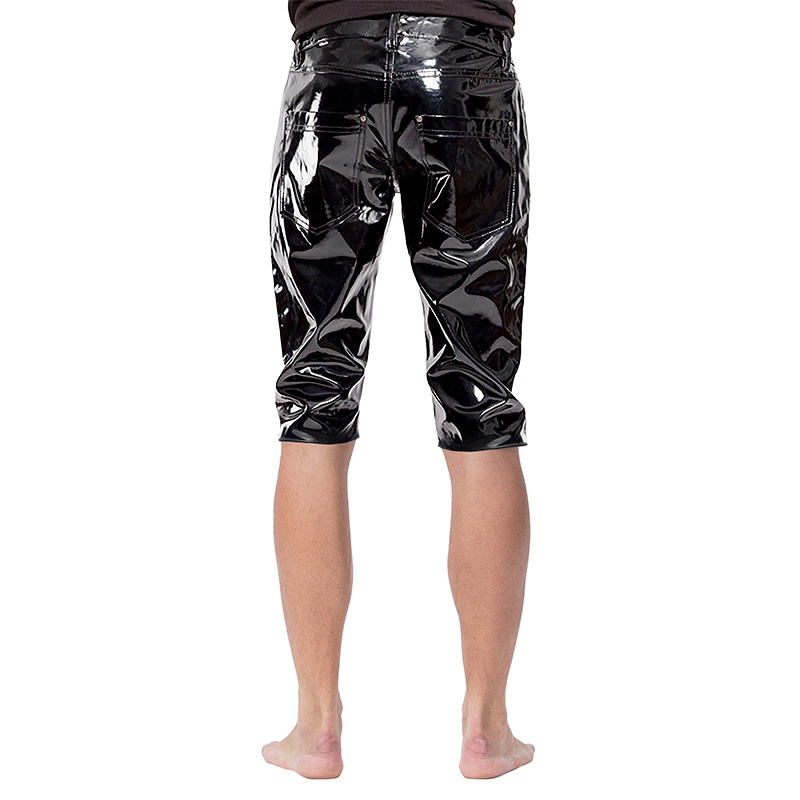 Men Sexy Underwear High Gloss Patent Leather Men Shorts Bar Nightclub Stage Show Outfit XX60052