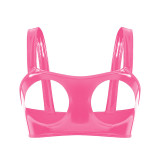 Bright Patent Leather Women's Underwear Bulk PVC Sexy Latex Lingerie SX090