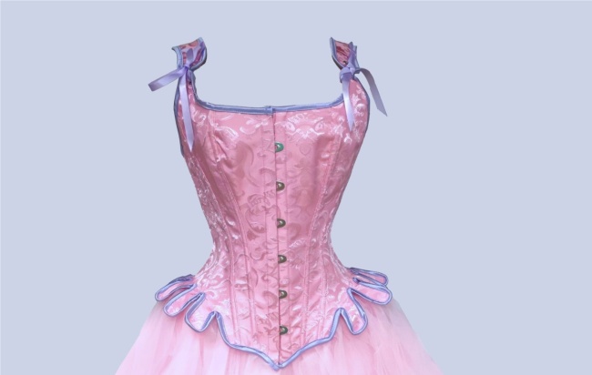 Pink Bustier Top Waist Trainer Lingerie Women Sexy Slim Underwear Corset WK2210