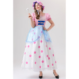  Anime Cartoon Characters Pink Polka Dot Princess Cosplay Performance Costumes Shepherdess YM088