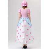  Anime Cartoon Characters Pink Polka Dot Princess Cosplay Performance Costumes Shepherdess YM088