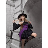 Halloween Witch Cosplay Costume Female Dress Masquerade Ball Theme Party Witch Costume DL2078