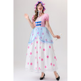  Anime Cartoon Characters Pink Polka Dot Princess Cosplay Performance Costumes Shepherdess YM088