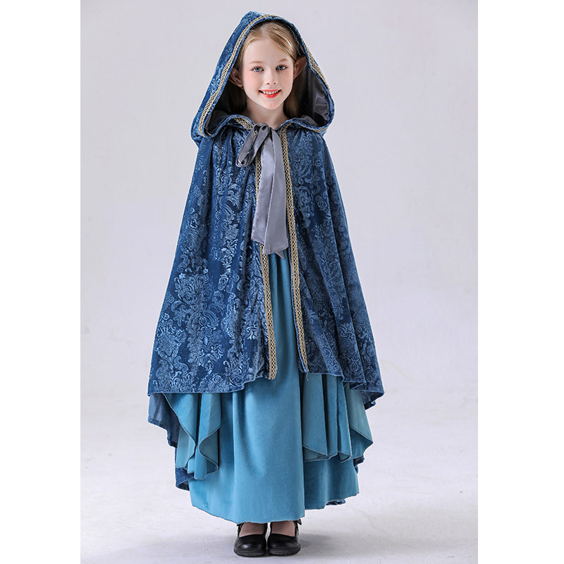 Court Dress Blue Cosplay Lord of The Rings Elf Children's Elf Princess Dress YM5849