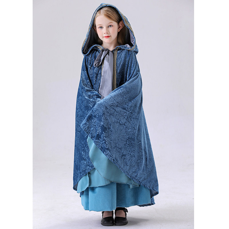 Court Dress Blue Cosplay Lord of The Rings Elf Children's Elf Princess Dress YM5849