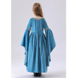 Court Dress Blue Cosplay Lord of The Rings Elf Children's Elf Princess Dress YM5849