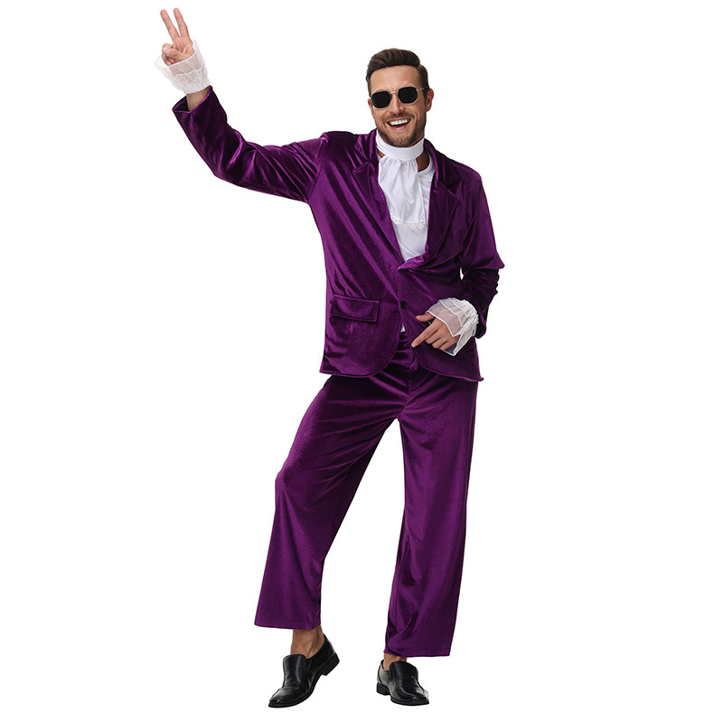 Adult Men's Retro Disco Stage Costumes 1980s Cosplay Costumes and Role-Playing Costumes MS5613
