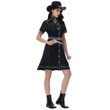 Halloween Ladies Sexy Singer Disco Cowboy Costume Role-Playing Costume Policewoman Cosplay MS1825