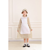 Children's Floral Colonial Grassland Pioneer and Trailblazer Costume Cosplay Country Long Dress MS5636