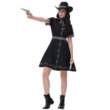 Halloween Ladies Sexy Singer Disco Cowboy Costume Role-Playing Costume Policewoman Cosplay MS1825