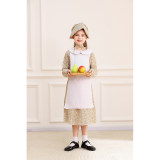 Children's Floral Colonial Grassland Pioneer and Trailblazer Costume Cosplay Country Long Dress MS5636