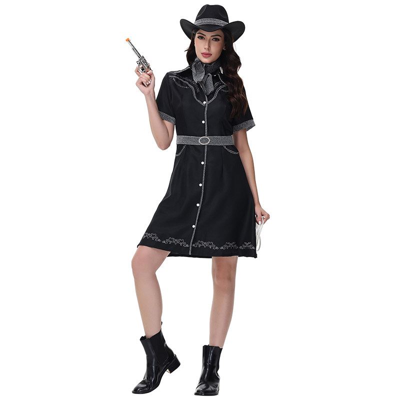 Halloween Ladies Sexy Singer Disco Cowboy Costume Role-Playing Costume Policewoman Cosplay MS1825