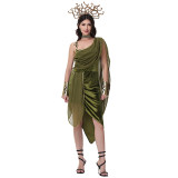 Ancient Egyptian Medusa Greek Goddess Cleopatra Cosplay Roman Performance Costumes MS5629