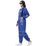 Astronaut Spacesuit Adult Female Blue Astronaut Performance Stage Costume Cosplay Suit MS5620