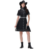 Halloween Ladies Sexy Singer Disco Cowboy Costume Role-Playing Costume Policewoman Cosplay MS1825