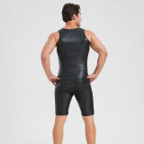 Men's Sexy Charming Matte Leather Vest Shiny Leather Sleeveless T-shirt Tight Fitting Costume N836