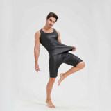 Men's Sexy Charming Matte Leather Vest Shiny Leather Sleeveless T-shirt Tight Fitting Costume N836