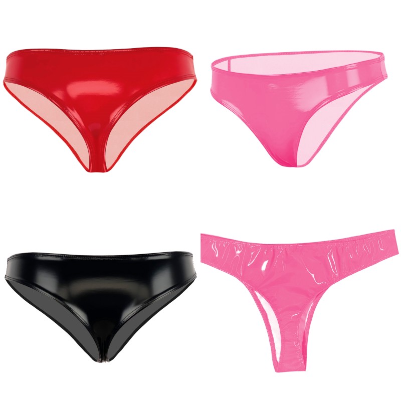 Latex Briefs Ammonia Low Waisted Sexy Narrow Crotch Shiny Patent Leather Briefs XX6507